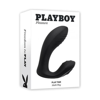 Playboy Pleasure Play Time Multi Play G-spot & P-spot Vibrator - Black: Ultimate Flexible Pleasure Delight for Both Genders