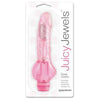 Introducing the Exquisite Juicy Jewels Rose Quartz Pink Realistic Vibrator - Model JJ-RQPV-01: A Luxurious Pleasure Companion for Women - Adult Naughty Store