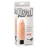 Real Pleasure Real Feel No. 4 Beige Lifelike Vibrating Dildo for Women - Intense G-Spot Stimulation - Adult Naughty Store