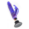 Purple Bunny Wall Bangers Waterproof Vibrating Suction Dong with Clitoral Stimulator - Model BWD-2000 - For Women - Intense Pleasure for Internal and External Stimulation