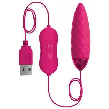 OMG! BULLETS USB Powered Bullet Vibrator Fuchsia - The Ultimate Pleasure Experience for Women - Model B20 - Intense Clitoral Stimulation