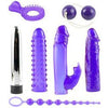 Royal Pleasure Emporium: The Ultimate Pleasure Kit for All Your Desires - Silver Vibrator with Sleeves, Translucent Dong, Textured Cock Ring, Graduated Anal Beads, Thrill Balls - Model RV7, U - Adult Naughty Store