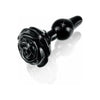 Icicles No 77 Black Rose Glass Massager - Luxurious Hand Blown Pleasure Wand for Women - Elegant Black Rose Design - Hypoallergenic Glass - Nonporous and Body Safe - Adult Naughty Store