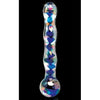 Icicles No 8 Clear Blue Glass Massager - Hand Blown Luxury Pleasure Wand for Sensational Stimulation - Adult Naughty Store