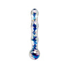 Icicles No 8 Clear Blue Glass Massager - Hand Blown Luxury Pleasure Wand for Sensational Stimulation - Adult Naughty Store