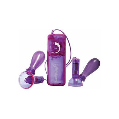 Fetish Fantasy Series Vibrating Nipple Pumps - Intensify Pleasure with the Sensational Purple Seductress - Adult Naughty Store