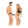 Introducing the PleasureLux For Him Or Her Hollow Strap On Black - Model PLX-2000.