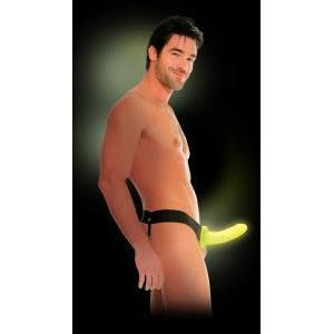 Fetish Fantasy Series Hollow Strap-On - Glow In The Dark - Model XH-2000 - Unisex - Anal Pleasure - Green - Adult Naughty Store