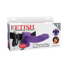 Fetish Fantasy Series 7-inch Vibrating Hollow Strap On with Balls - Purple, for Confident Men, Intense Pleasure