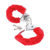 Fetish Fantasy Beginners Furry Cuffs Red - Sensual Locking Restraints for Couples - Adult Naughty Store