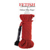 Pipedream Fetish Fantasy Deluxe Silk Rope Red - Japanese Style Bondage Play for Hands and Feet Restraint - Adult Naughty Store