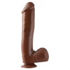 Basix Rubber Works 10-Inch Dong Suction Cup Brown - Premium Realistic Dildo for Intense Pleasure and Versatile Play - Adult Naughty Store