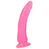 Basix Rubber Works 7 Slim Dong Suction Cup Pink - Premium USA-Made Realistic Dildo for Women's Intimate Pleasure