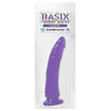 Basix Rubber Works Slim 7 inches Purple Dong - Premium American-Made Silicone Dildo for Intense Pleasure - Adult Naughty Store