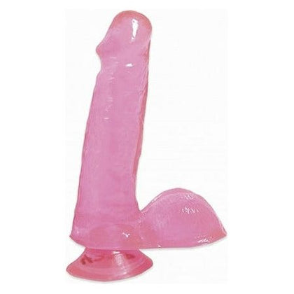Basix Rubber Works 6 Inches Suction Cup Pink Dong - Premium American-made Realistic Dildo for Intense Pleasure and Sensual Satisfaction