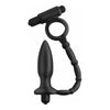 Elite Silicone Ass Kicker with Cock Ring - Model AK-5000 - Male Anal Pleasure - Black