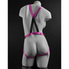 Dillio 7-Inch Strap On Suspender Harness Set - Pink - Ultimate Pleasure for Women