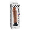 King Cock 8 inches Vibrating Tan Dildo - The Ultimate Realistic Pleasure Experience for All Genders - Adult Naughty Store