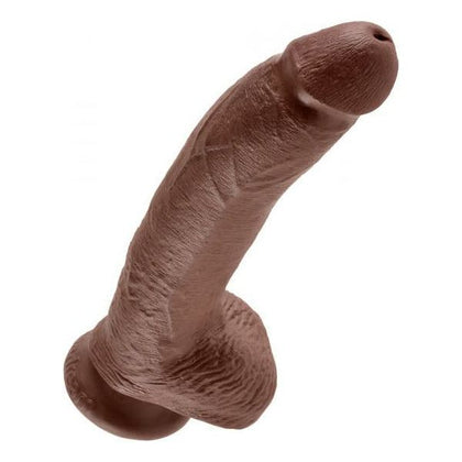King Cock 9 Inches Realistic Dildo with Suction Cup - Model KC-9B - Male - Lifelike Pleasure - Brown