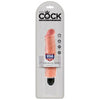 King Cock 7-inch Vibrating Stiffy Beige Realistic Dildo for Intense Pleasure - Adult Naughty Store