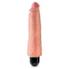 King Cock 8-inch Vibrating Stiffy Beige Realistic Dildo for Sensational Pleasure - Adult Naughty Store