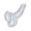 King Cock Clear 7.5 Inches Realistic Dildo with Balls - Model KC-750 - Unisex Pleasure Toy for Intense Stimulation - Translucent - Adult Naughty Store