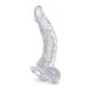 King Cock Clear 7.5 Inches Realistic Dildo with Balls - Model KC-750 - Unisex Pleasure Toy for Intense Stimulation - Translucent - Adult Naughty Store