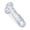King Cock Clear 8 Inches Realistic Dildo with Balls - Model KC-8CLR - Unisex Pleasure Toy - Translucent