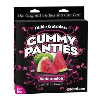 Deliciously Naughty Watermelon Flavored Crotchless Gummy Panty - Sensual Pleasure for All Genders!