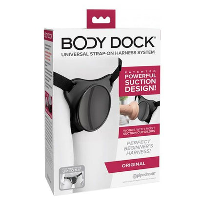 Body Dock Original Strap-On Harness System for Dildos and Vibrators - Model BD-1001 - Unisex - Enhanced Pleasure - Black