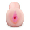 Introducing the SensaPleasure Flip Her Over Dual Ended Masturbator Beige - The Ultimate Pleasure Experience for Men - Adult Naughty Store