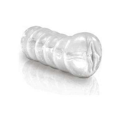 Pipedream Extreme Clear Leader Snatch - Transparent Handheld Masturbator for Men - Model LS-3000 - Sorority Snatch Pleasure - Clear - Adult Naughty Store