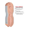 Introducing the SensaTouch Dual Density Stroker - Model ST-500X: The Ultimate Pleasure Experience for Him in Beige
