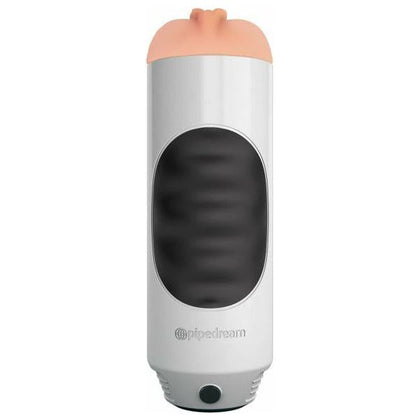 Introducing the SensaPleasure Mega Grip Squeezable Vibrating Stroker - Model X1: The Ultimate Pleasure Experience for Men, Designed for Intense Stimulation, in a Sleek Obsidian Black - Adult Naughty Store