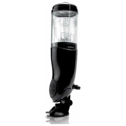 Introducing the Mega-Bator Rechargeable Stroker Ass: The Ultimate Hands-Free Pleasure Experience for Men, Delivering Explosive Results in Sensational Black - Adult Naughty Store