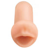 Introducing the Sensual Pleasure Coed Cock Sucker Mouth Beige Stroker - Model CC101: The Ultimate Oral Pleasure Experience for Men - Adult Naughty Store