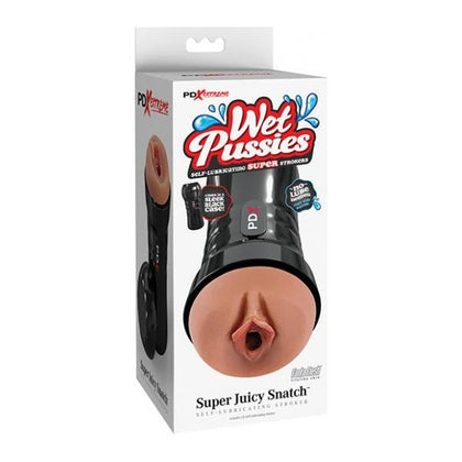 Introducing the Pdx Extreme Wet Pussies Super Juicy Snatch Stroker - Brown - The Ultimate Male Self-Lubricating Pleasure Tunnel for Unforgettable Stroking Sessions