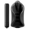 PDX Elite Vibrating Silicone Stimulator - Intense Masturbation Pleasure for Men - Frenulum Stimulation - Black