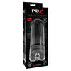 PDX Elite Extendable Pro Vibrating Pump - Advanced Male Pleasure Device, Model EPVP-500, for Intense Oral Sensations, Enhances Solo Play, Clear