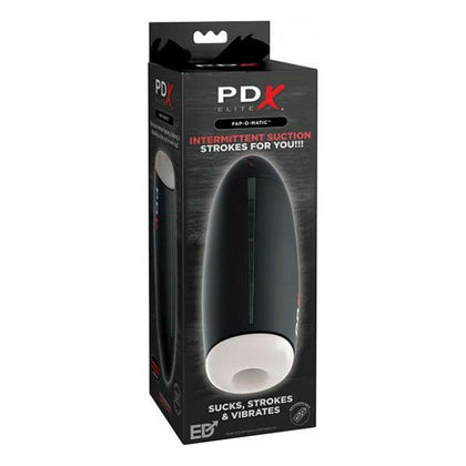 PDX Elite Fap-O-Matic Intermittent Suction Masturbator for Men - Model FOM-5000 - Ultimate Hands-Free Pleasure - Black