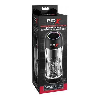 PDX ELITE Viewtube Pro Intermittent Suction Masturbation Stroker - Model VTP-2000 - Male Pleasure Toy for Explosive Sensations - Deep Blue