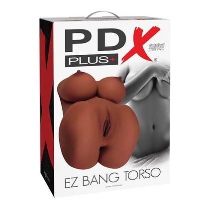 PDX Plus EZ Bang Torso - Realistic Brown Male Masturbator for Vaginal and Anal Pleasure