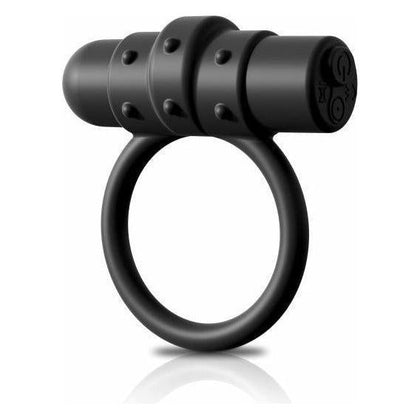 Sir Richard's Control Vibrating Silicone C-Ring Black - The Ultimate Pleasure Enhancer for Men