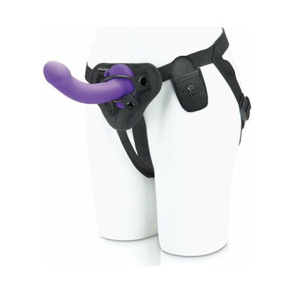 Introducing the SensaToys Pegasus 6 inches Curved Silicone Peg Harness & Remote Set - Purple: The Ultimate Pleasure Experience for G-Spot and P-Spot Stimulation - Adult Naughty Store