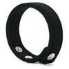 Perfect Fit Neoprene Snap Cock Ring Black - Model X123: Adjustable Male Pleasure Enhancer