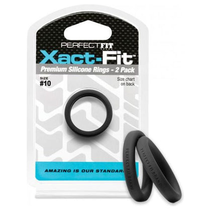 Perfect Fit Xact-Fit #10 Black Silicone Cock Ring - Premium Quality, Strong, and Precisely Sized for Enhanced Pleasure - Adult Naughty Store