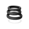 Perfect Fit Xact-Fit Cockring 3 Ring Kit S-M Black - Customizable Pleasure for Men