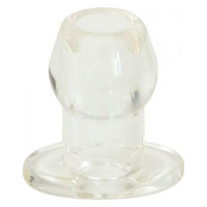 Perfect Fit Toy Tunnel Plug Med Ice Clear - Premium Silicone and TPR Butt Plug with Innovative Tunnel Design for Unparalleled Pleasure - Model PF-TP-MED-ICE - Unisex Anal Toy in Crystal Clear