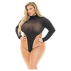 Pink Lipstick High AF Body Suit - Queen Size (Model: Black Qn) - Sensual Lingerie for Women, Perfect for a High and Flattering Fit (Bust: 43