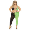 Pink Lipstick Block You Out Bra & Legging Black/green Qn - Adult Naughty Store